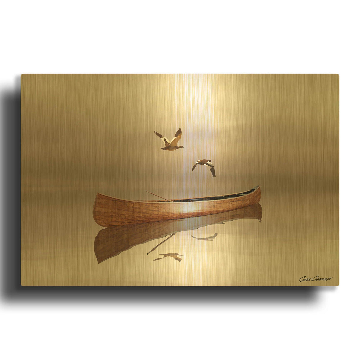 'Time Stopped 3' By Carlos Casamayor Gold Metal Wall Art