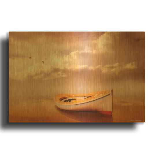 'Hazy Summer Evening' By Carlos Casamayor Gold Metal Wall Art