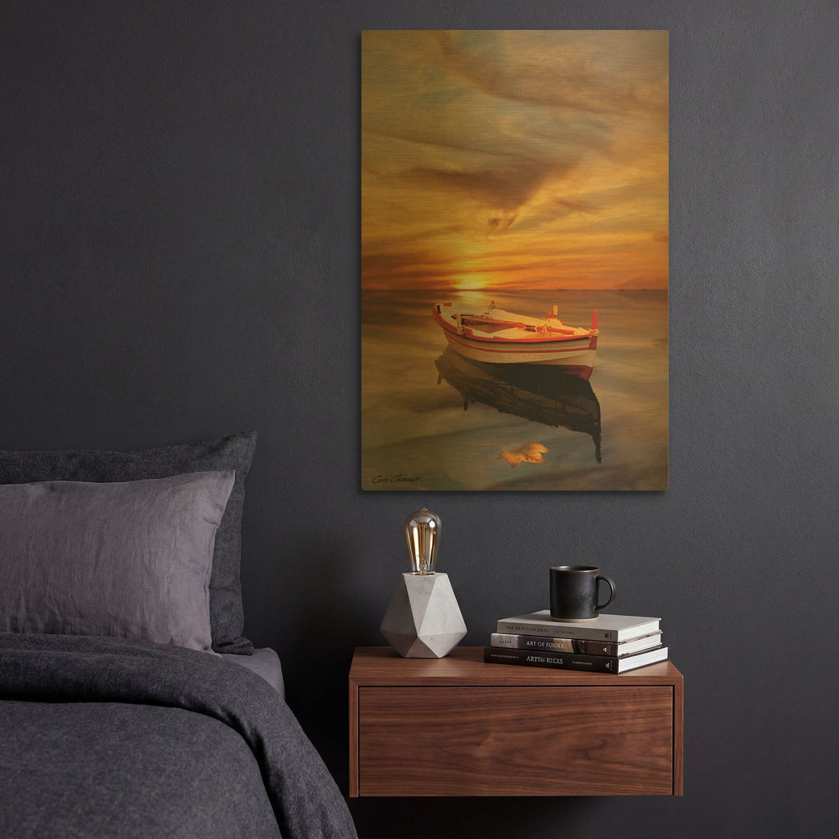'Strange Stillness 2' By Carlos Casamayor Gold Metal Wall Art