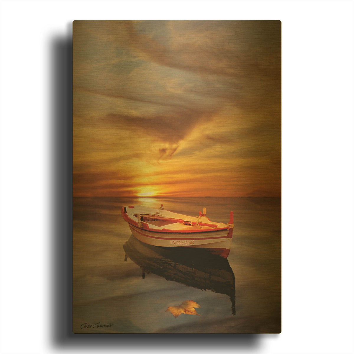 'Strange Stillness 2' By Carlos Casamayor Gold Metal Wall Art