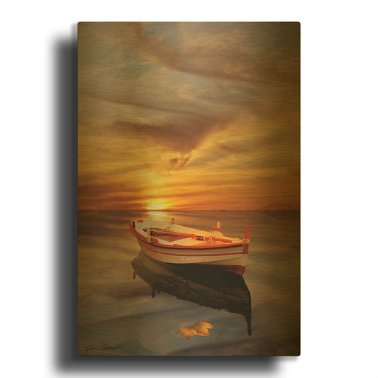 'Strange Stillness 2' By Carlos Casamayor Gold Metal Wall Art