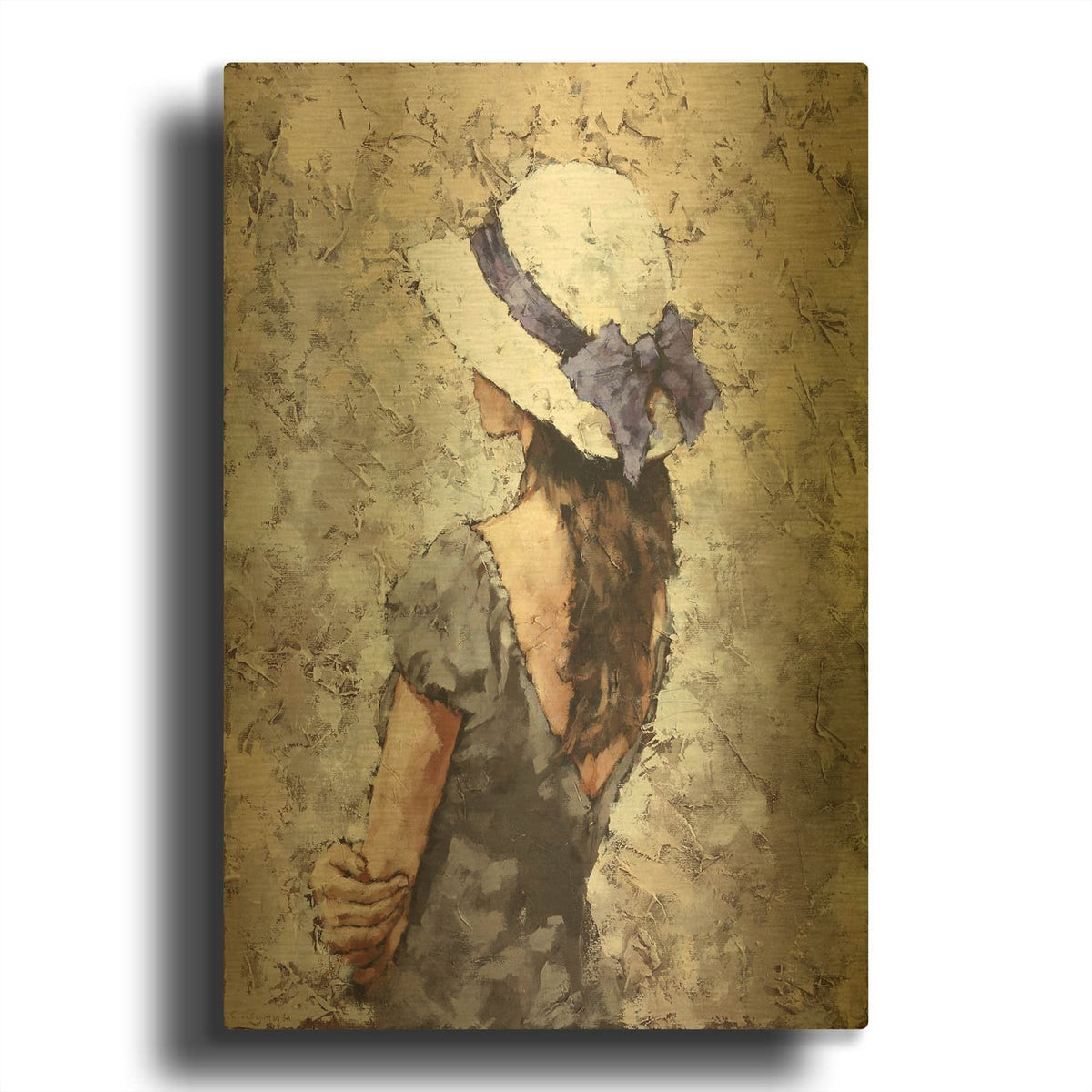 'Sun Hat' By Alexander Gunin Gold Metal Wall Art