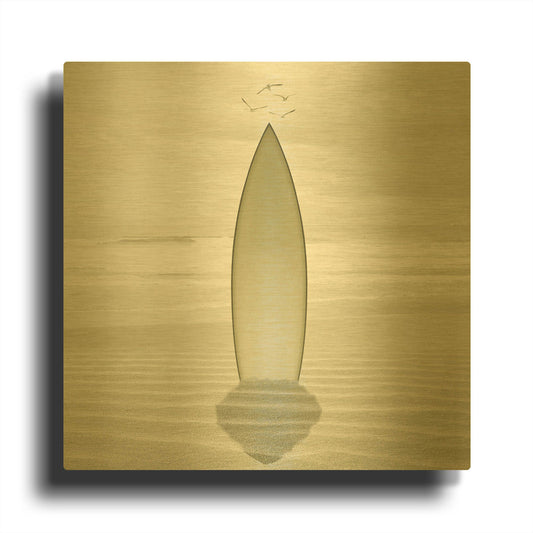 'Time Out 11' By Carlos Casamayor Gold Metal Wall Art