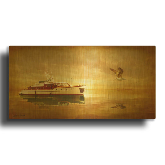 'Vintage Emotions' By Carlos Casamayor Gold Metal Wall Art