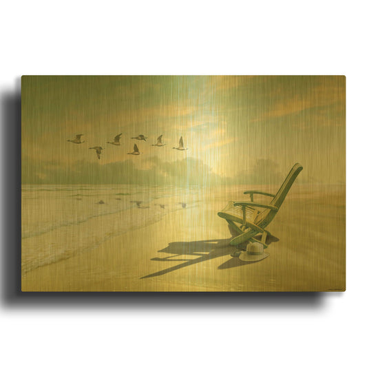 'Paradise' By Carlos Casamayor Gold Metal Wall Art