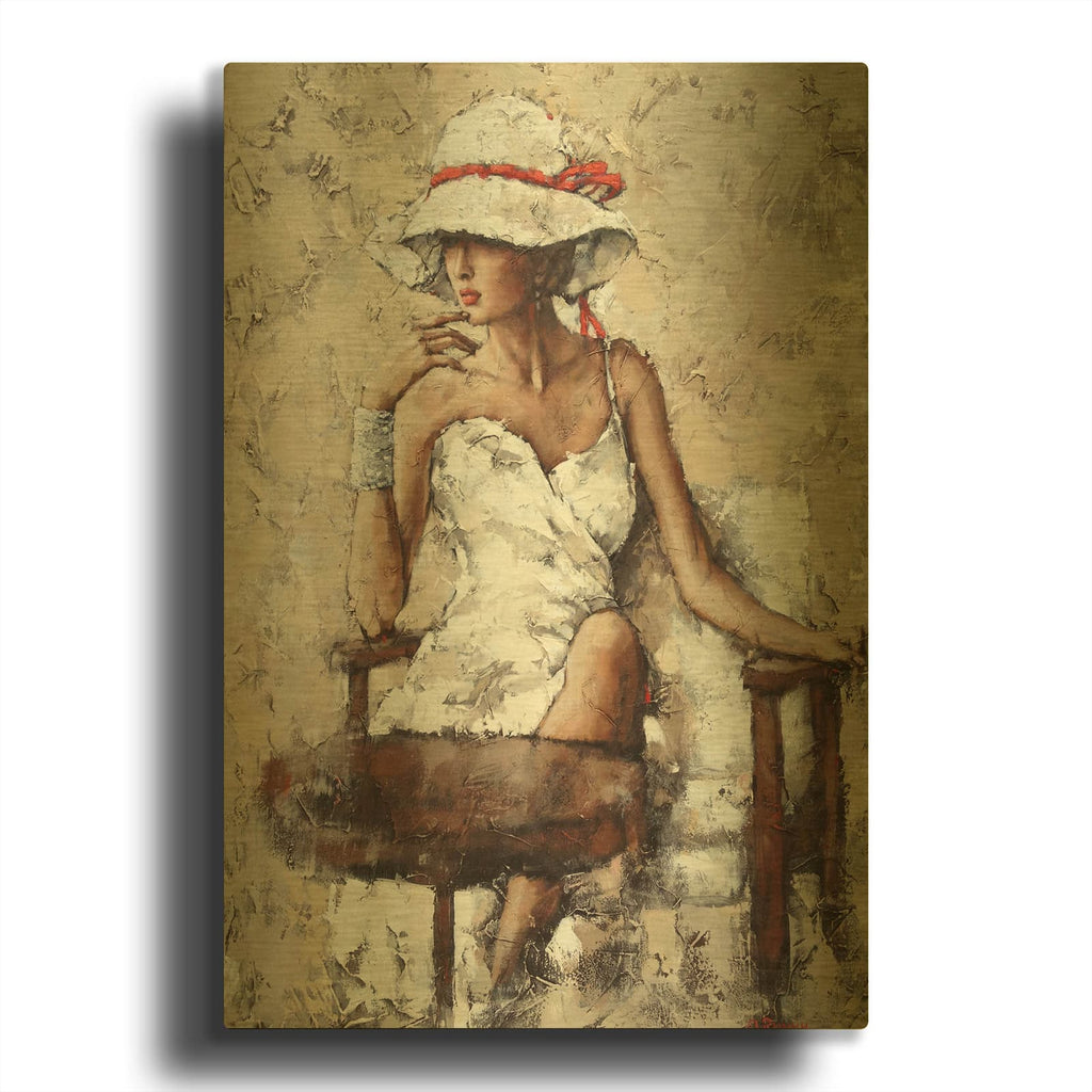 'On Holiday' By Alexander Gunin Gold Metal Wall Art