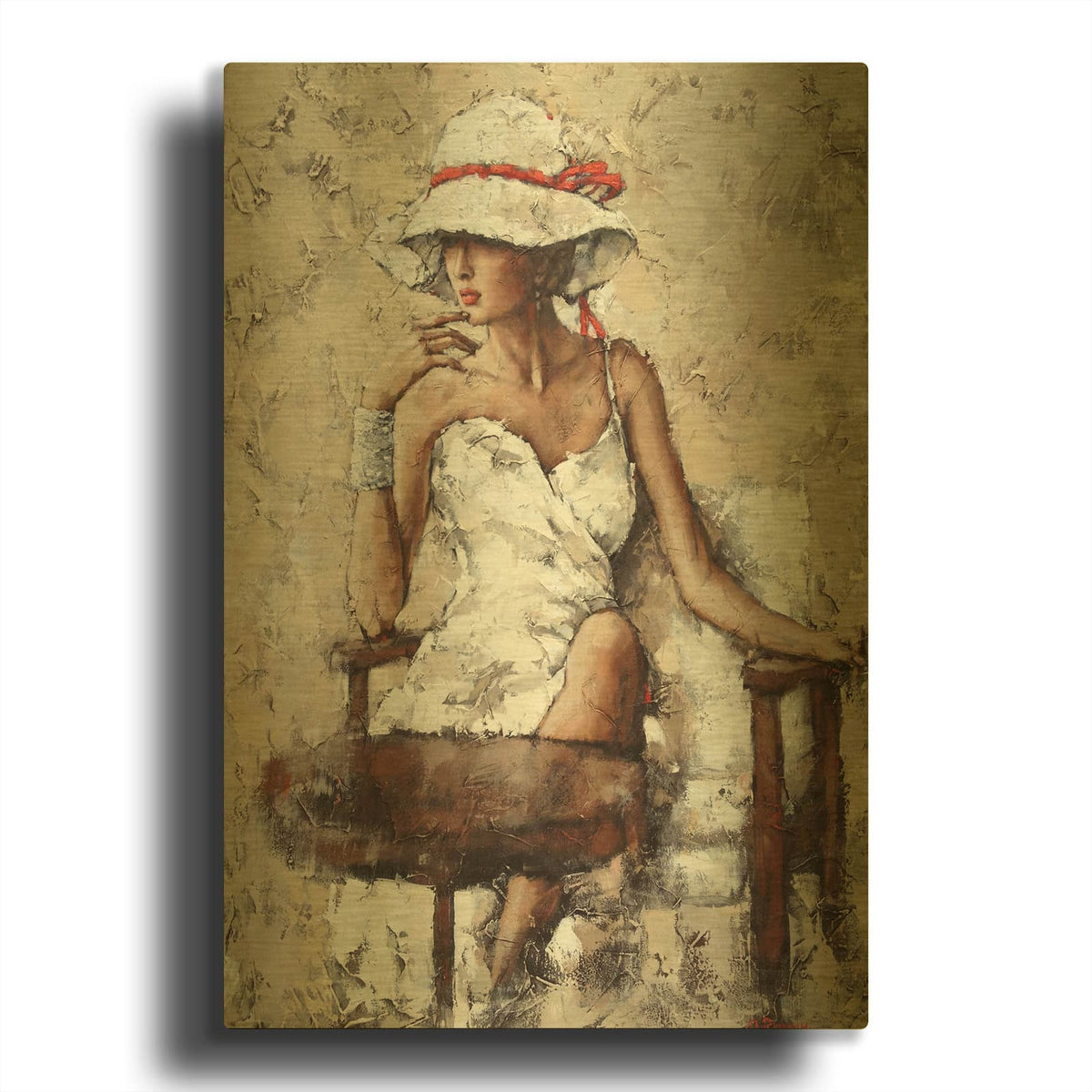 'On Holiday' By Alexander Gunin Gold Metal Wall Art