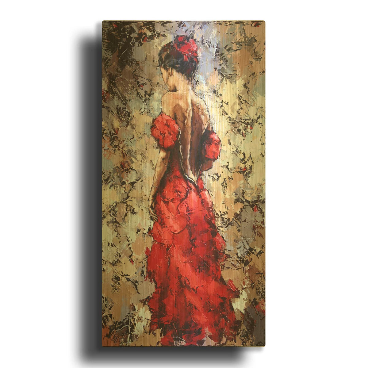 'Baile' By Alexander Gunin Gold Metal Wall Art