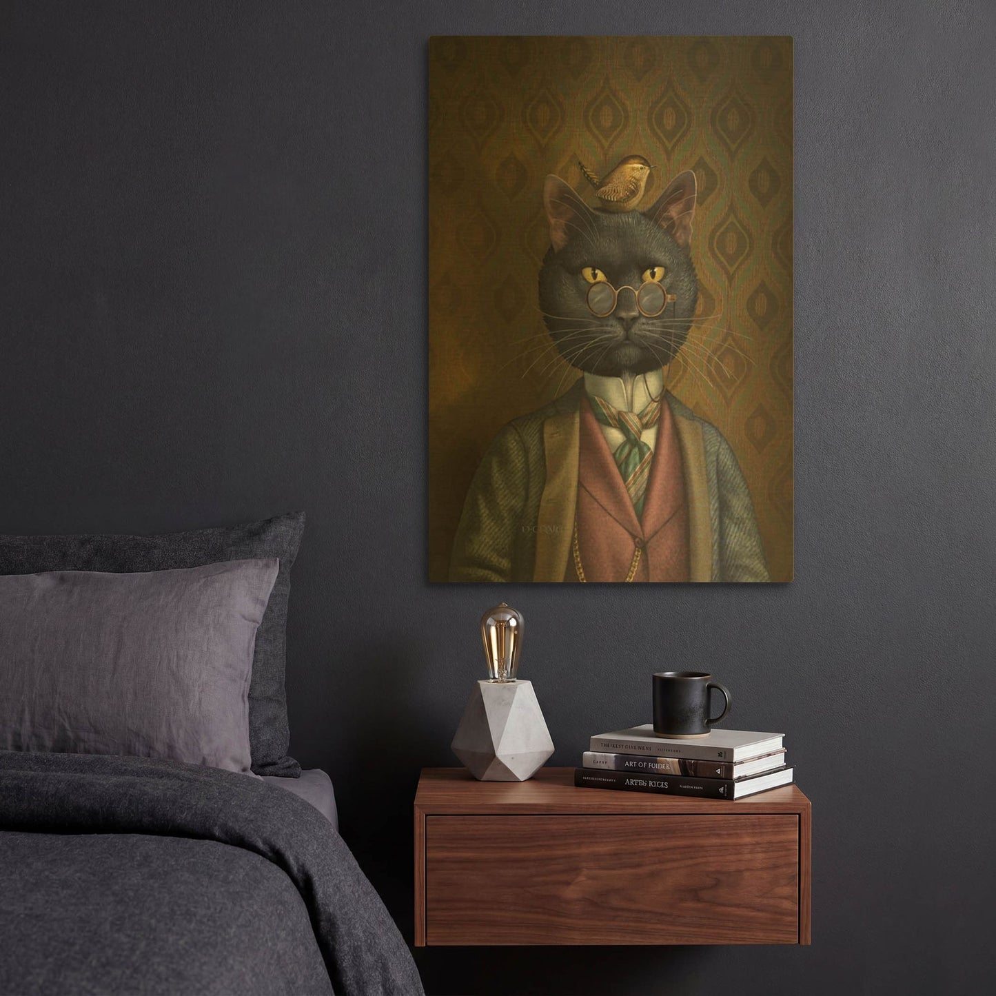 'Felix' By Dan Craig Gold Metal Wall Art