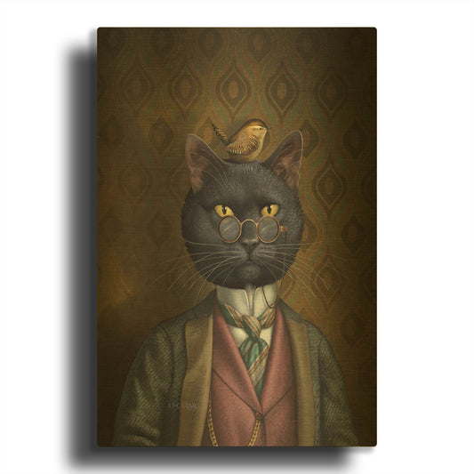 'Felix' By Dan Craig Gold Metal Wall Art