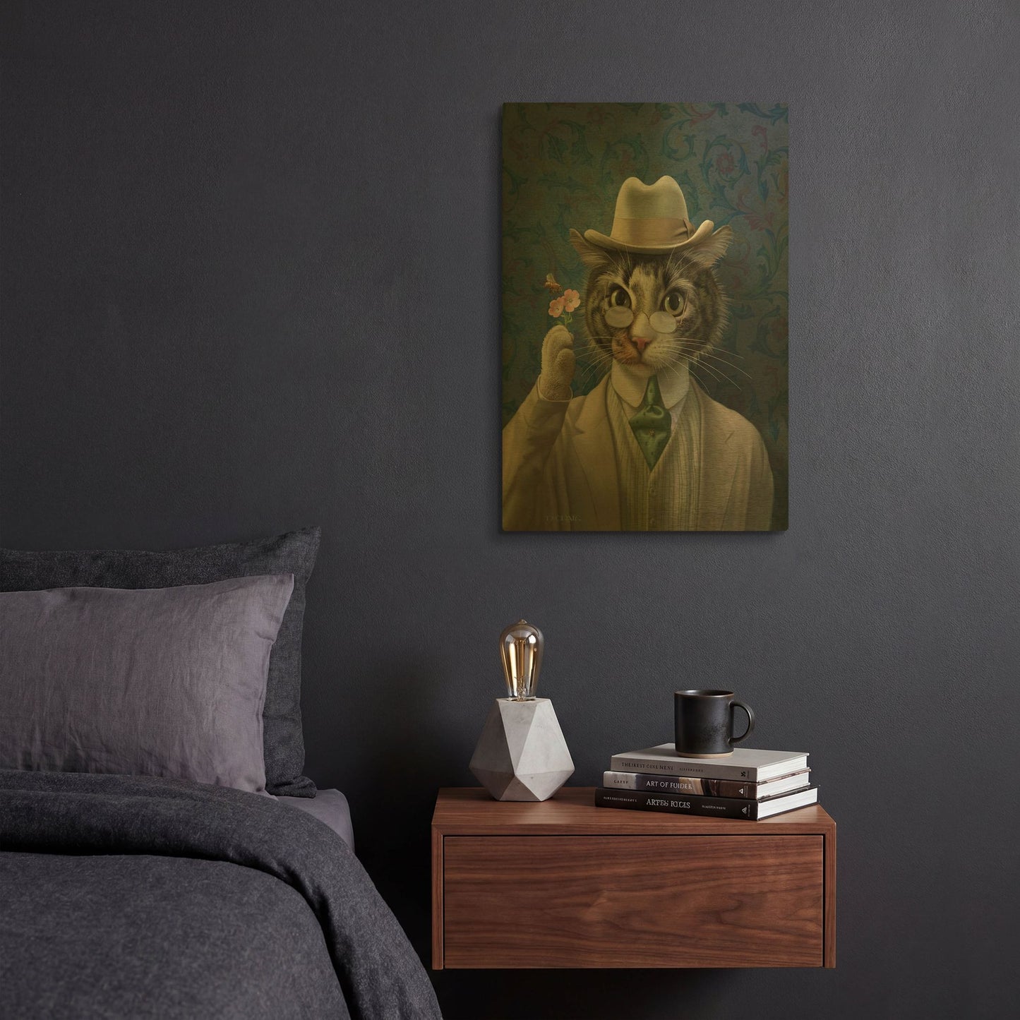 'Fonzie' By Dan Craig Gold Metal Wall Art