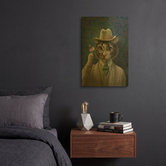 'Fonzie' By Dan Craig Gold Metal Wall Art