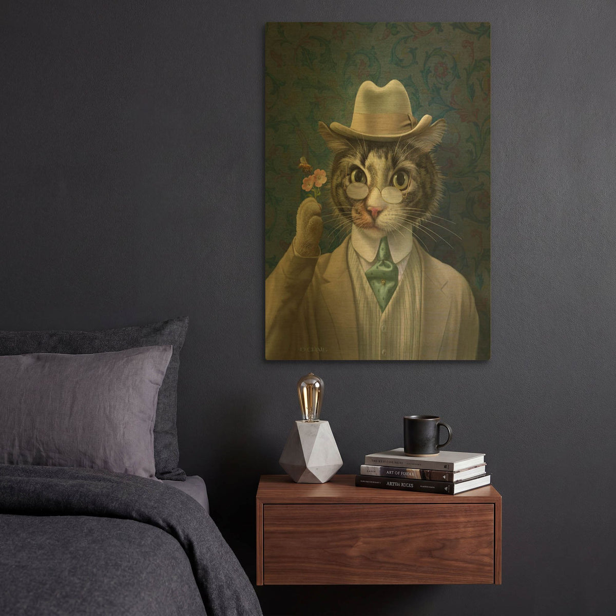 'Fonzie' By Dan Craig Gold Metal Wall Art