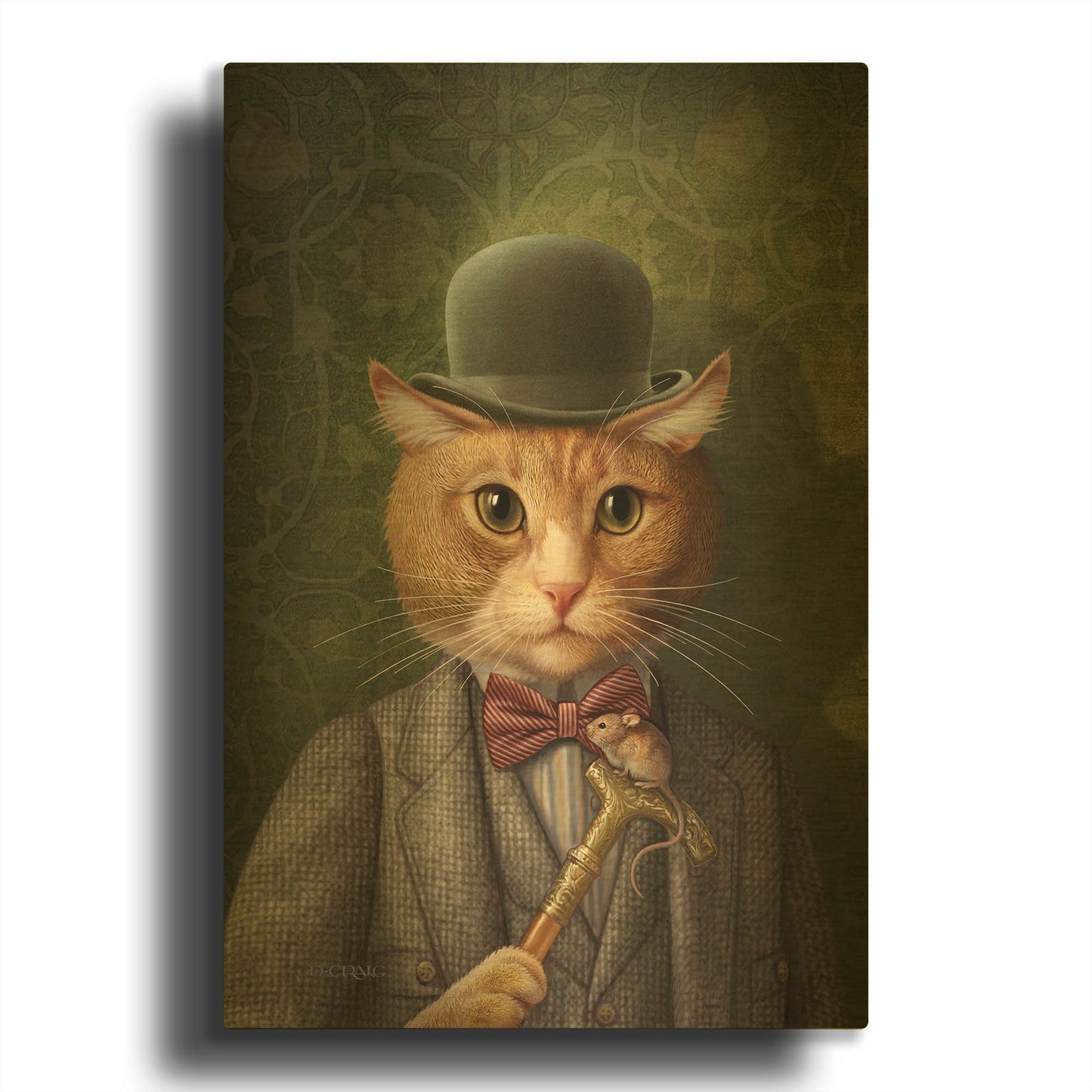 'Gambino' By Dan Craig Gold Metal Wall Art