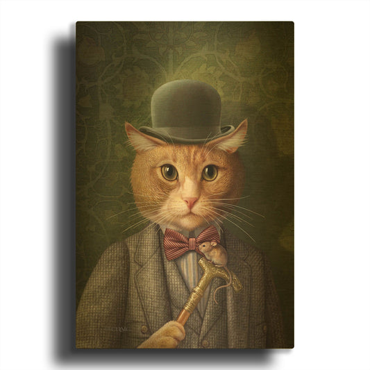 'Gambino' By Dan Craig Gold Metal Wall Art