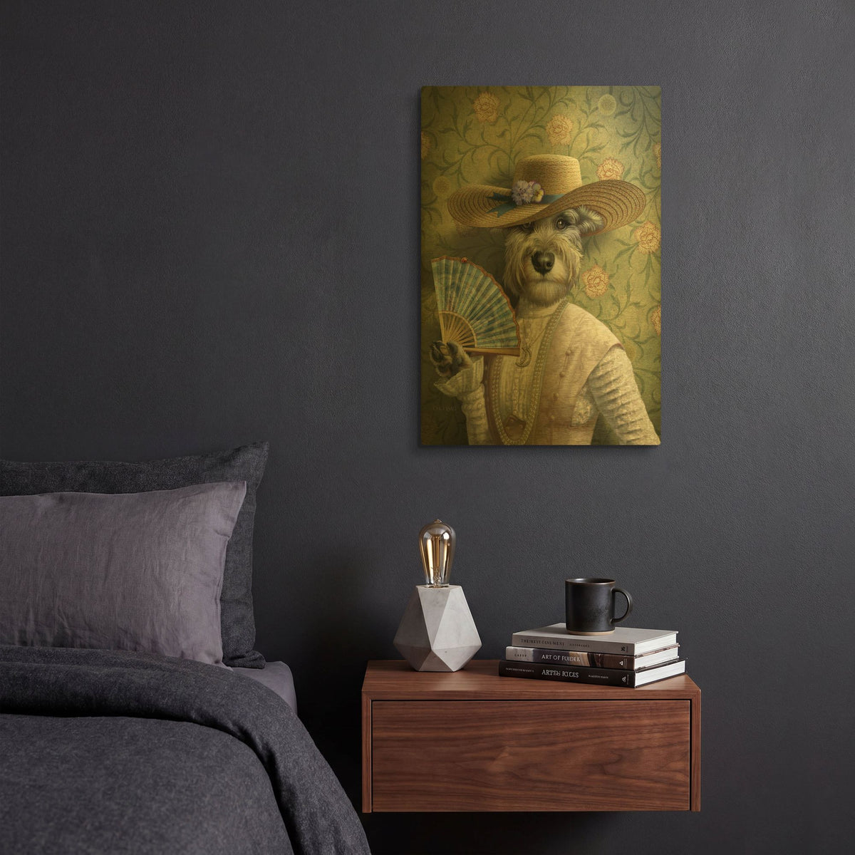 'Lily-One' By Dan Craig Gold Metal Wall Art