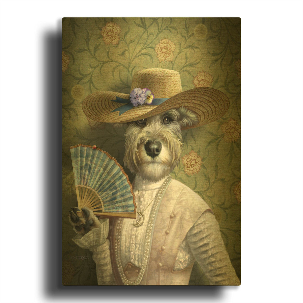 'Lily-One' By Dan Craig Gold Metal Wall Art