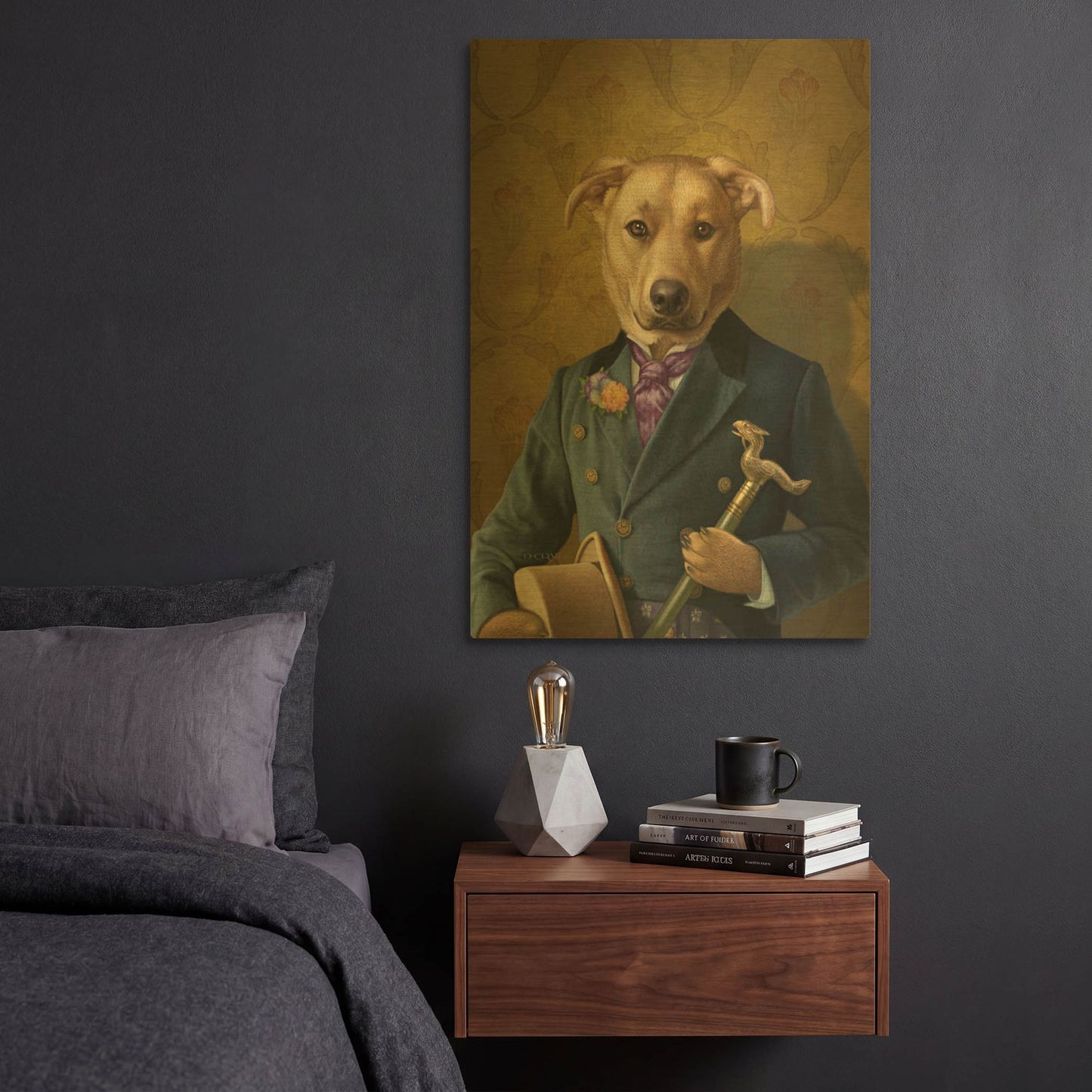 'Mason' By Dan Craig Gold Metal Wall Art