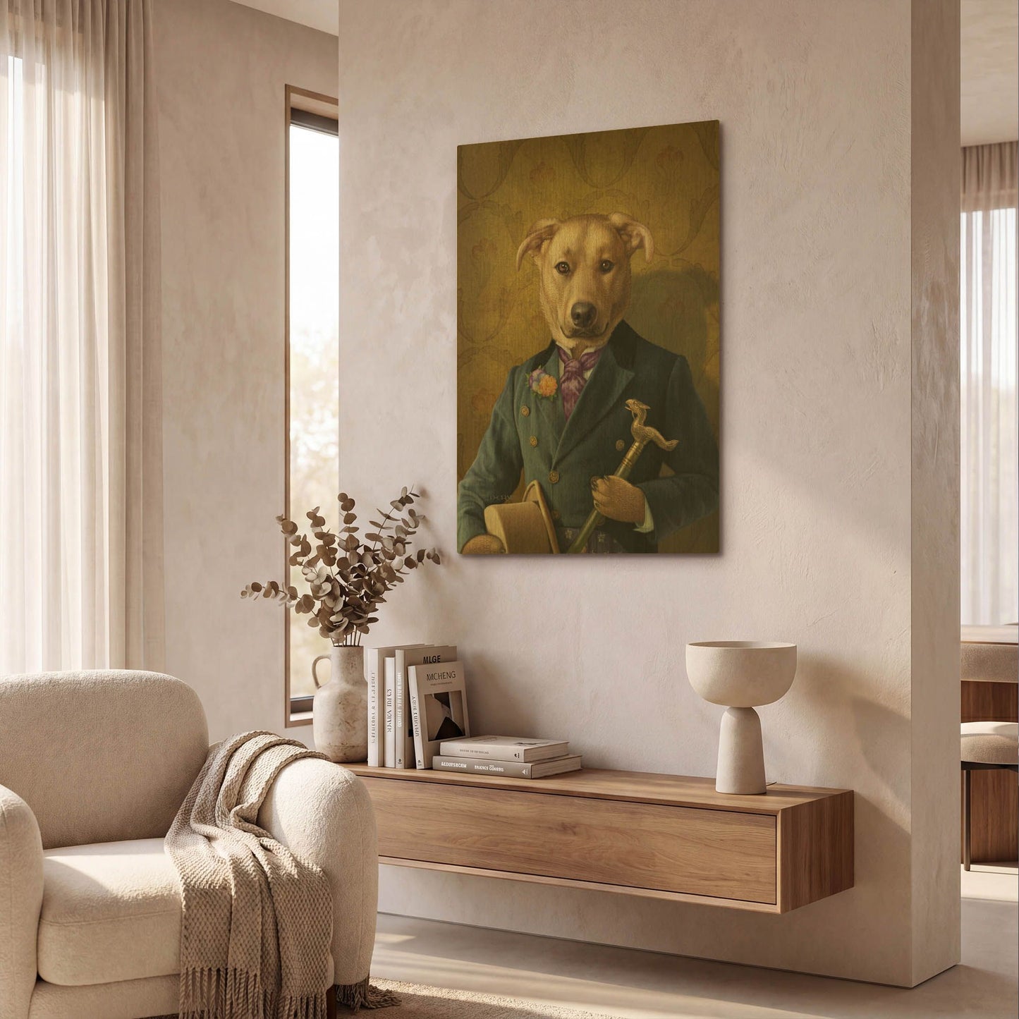 'Mason' By Dan Craig Gold Metal Wall Art