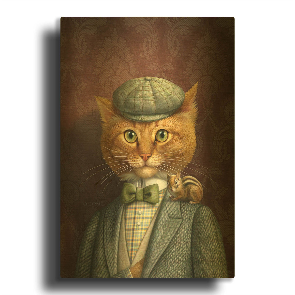 'Queso' By Dan Craig Gold Metal Wall Art