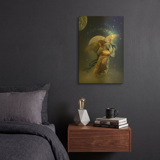'Angel 2' By Dan Craig Gold Metal Wall Art
