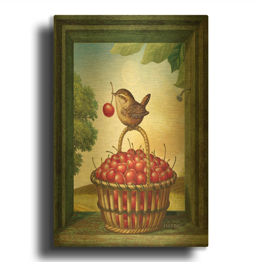 'Cherry Picker' By Dan Craig Gold Metal Wall Art