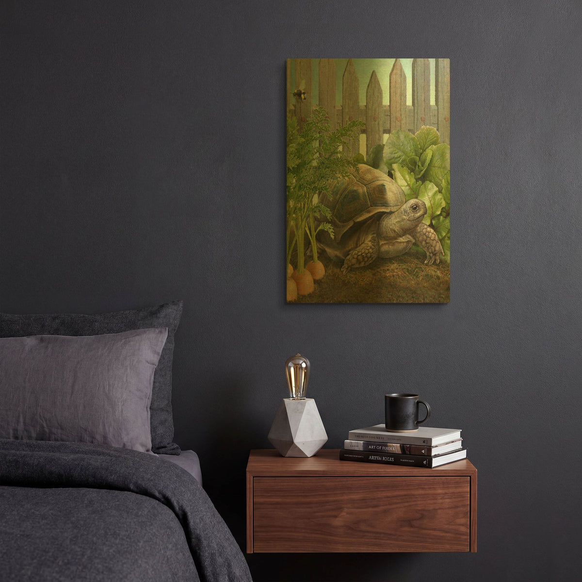 'Four Of Water-Tortiose' By Dan Craig Gold Metal Wall Art