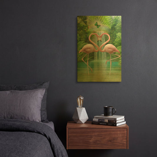 'Lovers' By Dan Craig Gold Metal Wall Art