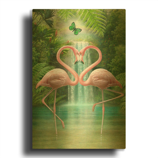 'Lovers' By Dan Craig Gold Metal Wall Art