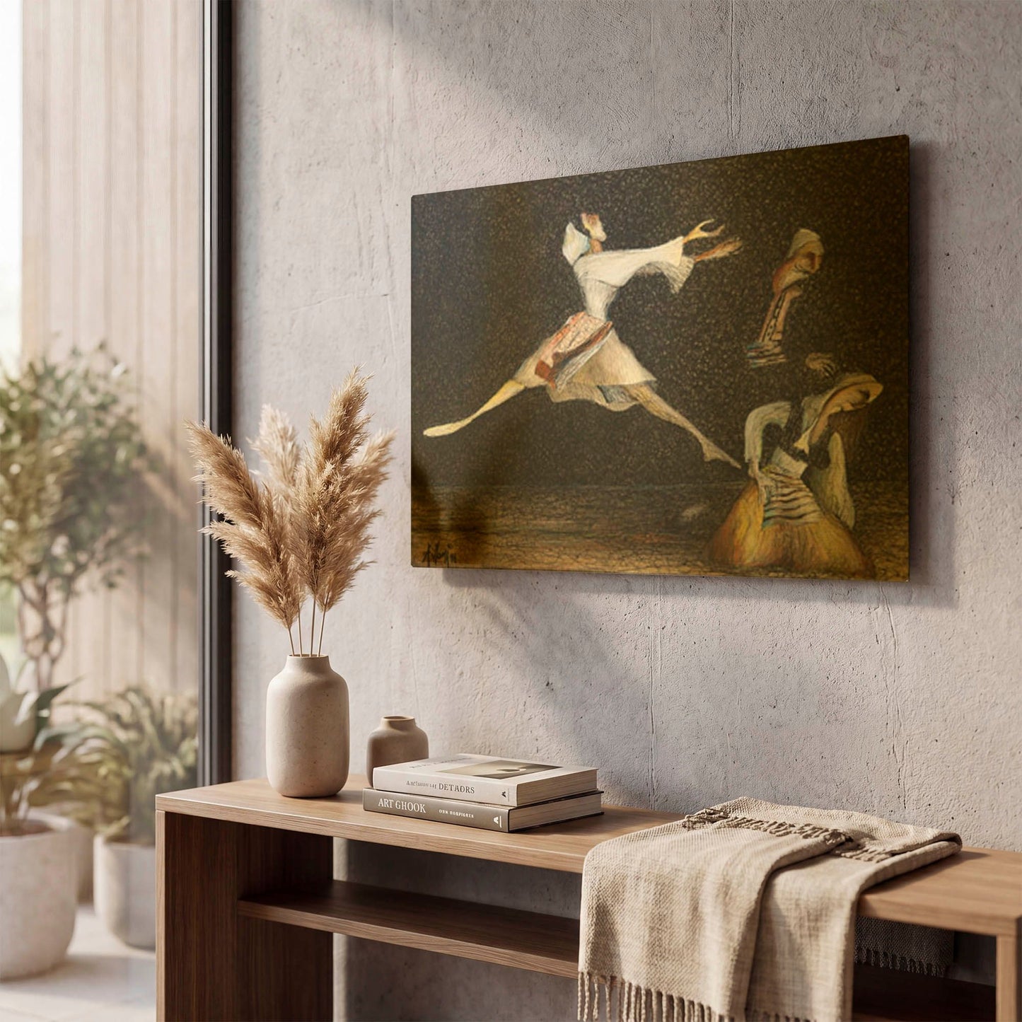 'Cuca e Maleve' By Samedin Asllani Gold Metal Wall Art