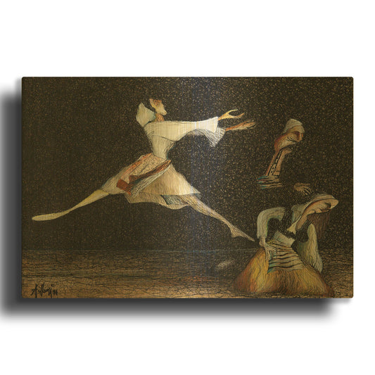 'Cuca e Maleve' By Samedin Asllani Gold Metal Wall Art