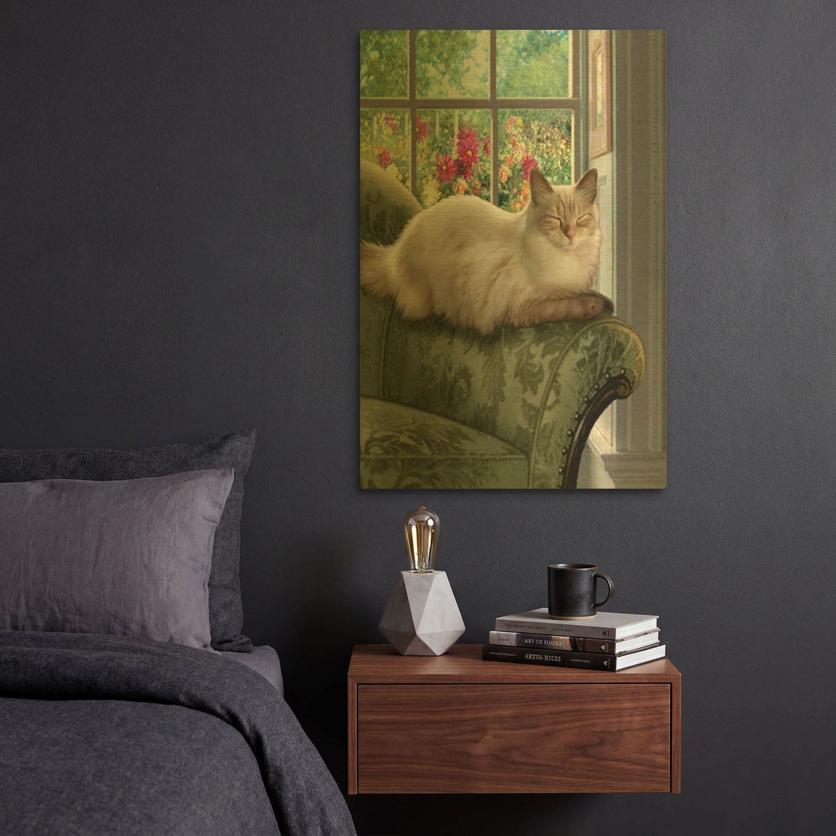 'Nine Of Earth Ragdoll Cat' By Dan Craig Gold Metal Wall Art