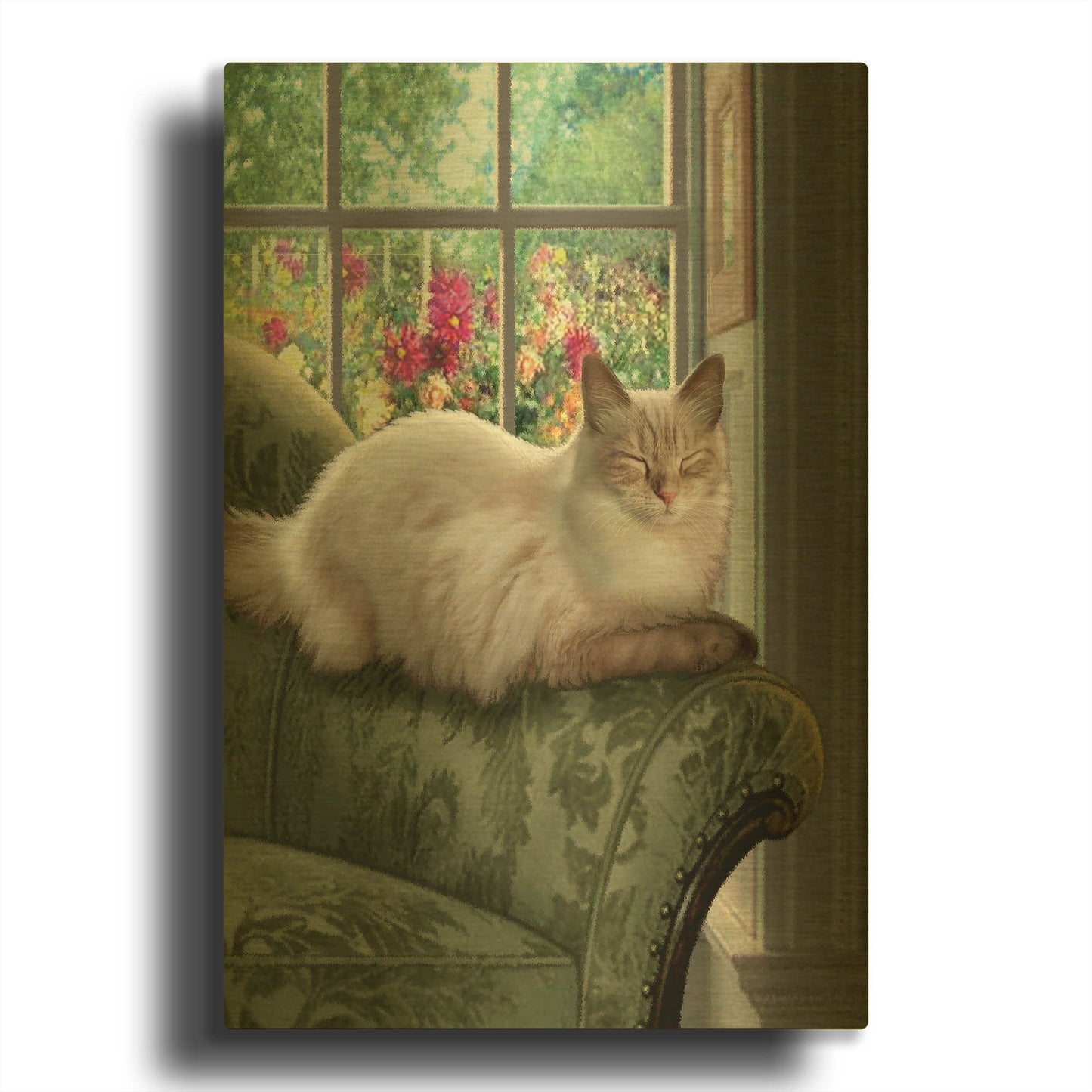 'Nine Of Earth Ragdoll Cat' By Dan Craig Gold Metal Wall Art