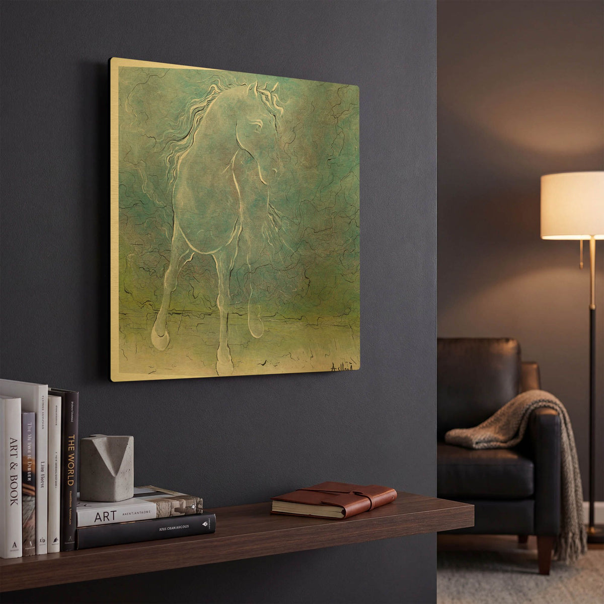 'Samedin' By Samedin Asllani Gold Metal Wall Art