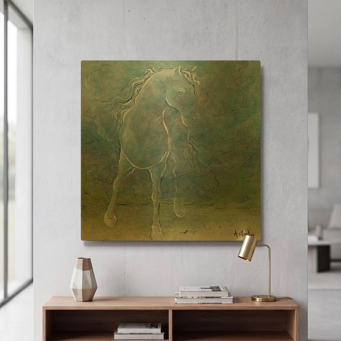 'Samedin' By Samedin Asllani Gold Metal Wall Art