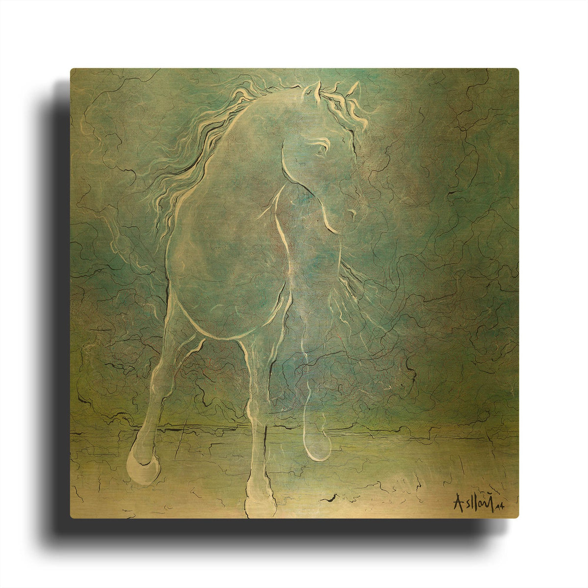 'Samedin' By Samedin Asllani Gold Metal Wall Art