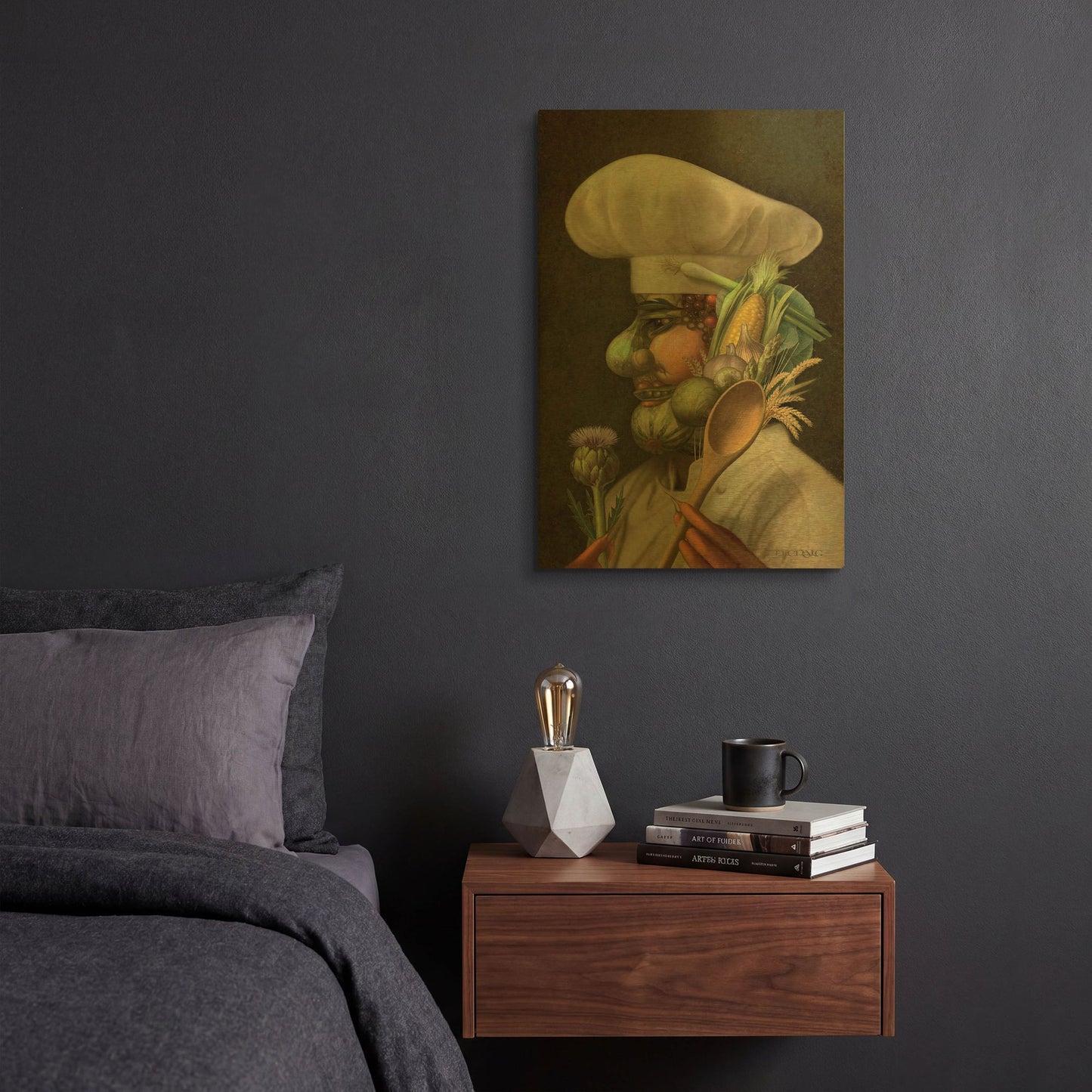 'Vegie Chef' By Dan Craig Gold Metal Wall Art