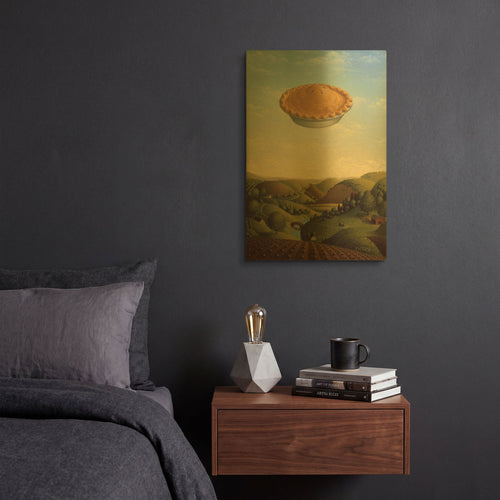 '025 Pie In The Sky' By Dan Craig Gold Metal Wall Art