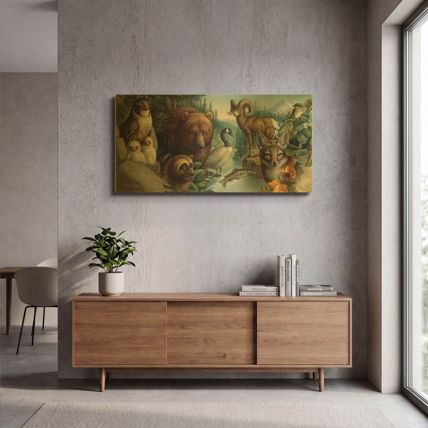 '027 Wild Ones' By Dan Craig Gold Metal Wall Art