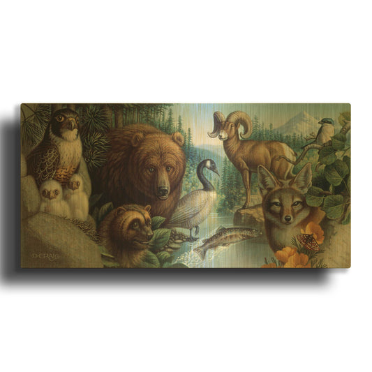 '027 Wild Ones' By Dan Craig Gold Metal Wall Art