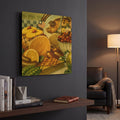 '036 Pork Still Life' By Dan Craig Gold Metal Wall Art