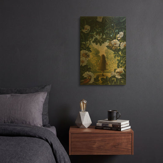 '55' By Dan Craig Gold Metal Wall Art