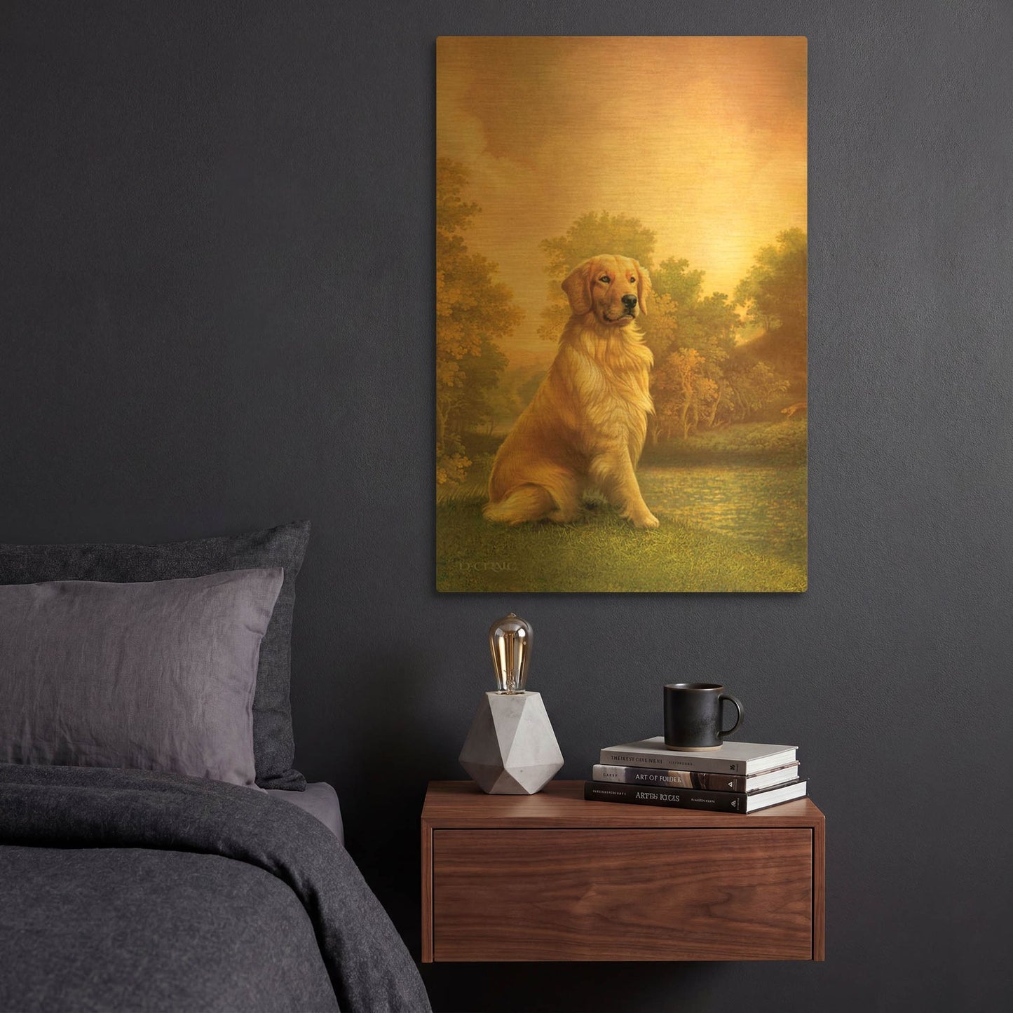 'Darkest Evening' By Dan Craig Gold Metal Wall Art