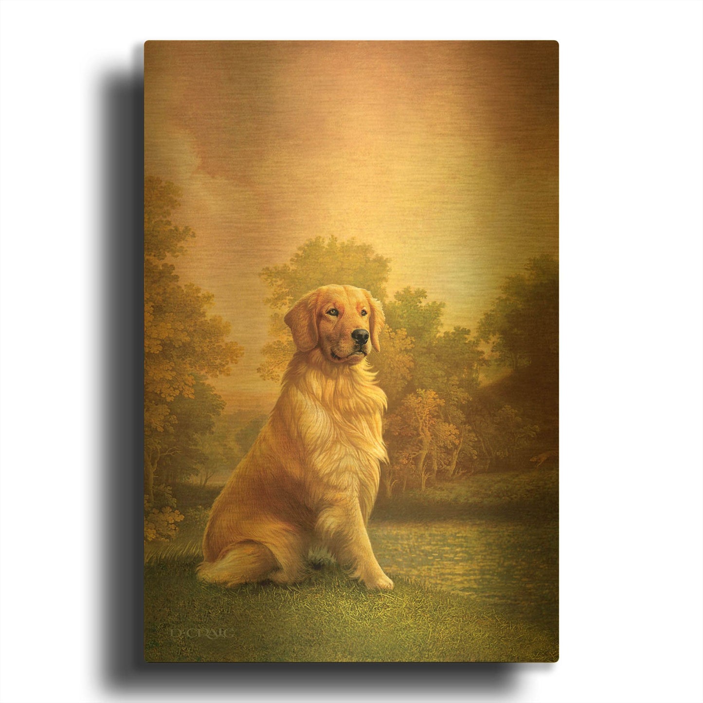 'Darkest Evening' By Dan Craig Gold Metal Wall Art