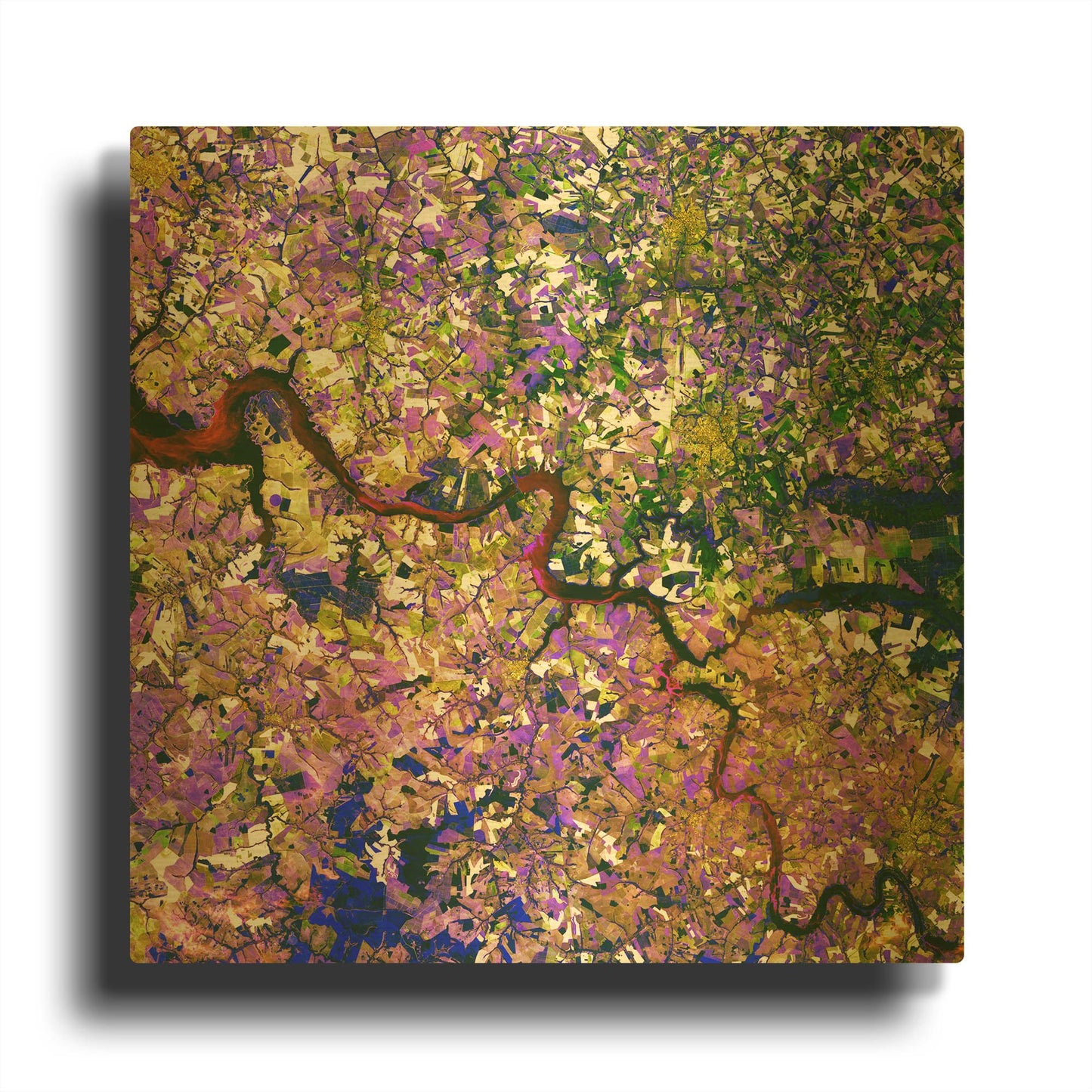 'Earth As Art Tessera Mosaic' By NASA Earth As Art Gold Metal Wall Art