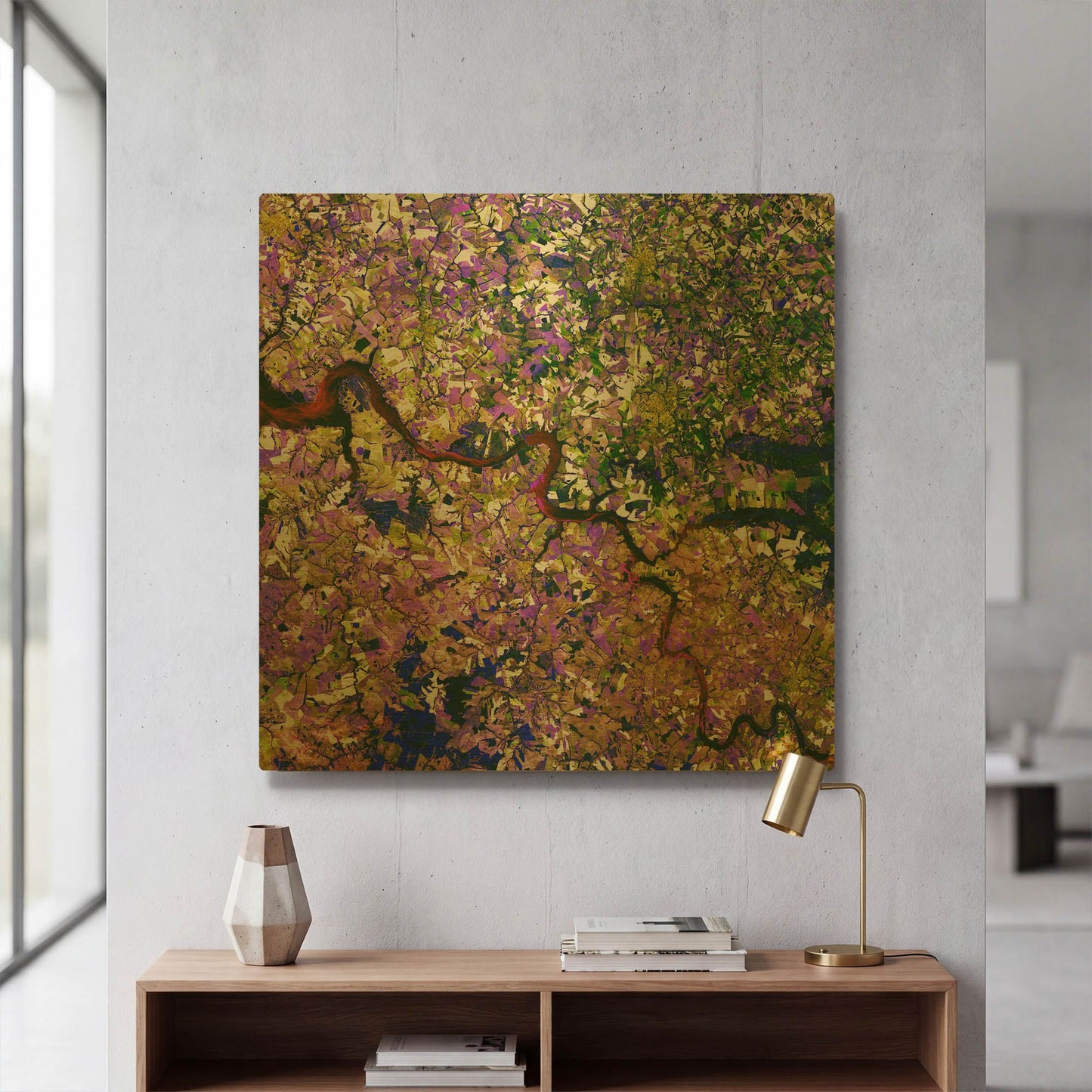 'Earth As Art Tessera Mosaic' By NASA Earth As Art Gold Metal Wall Art