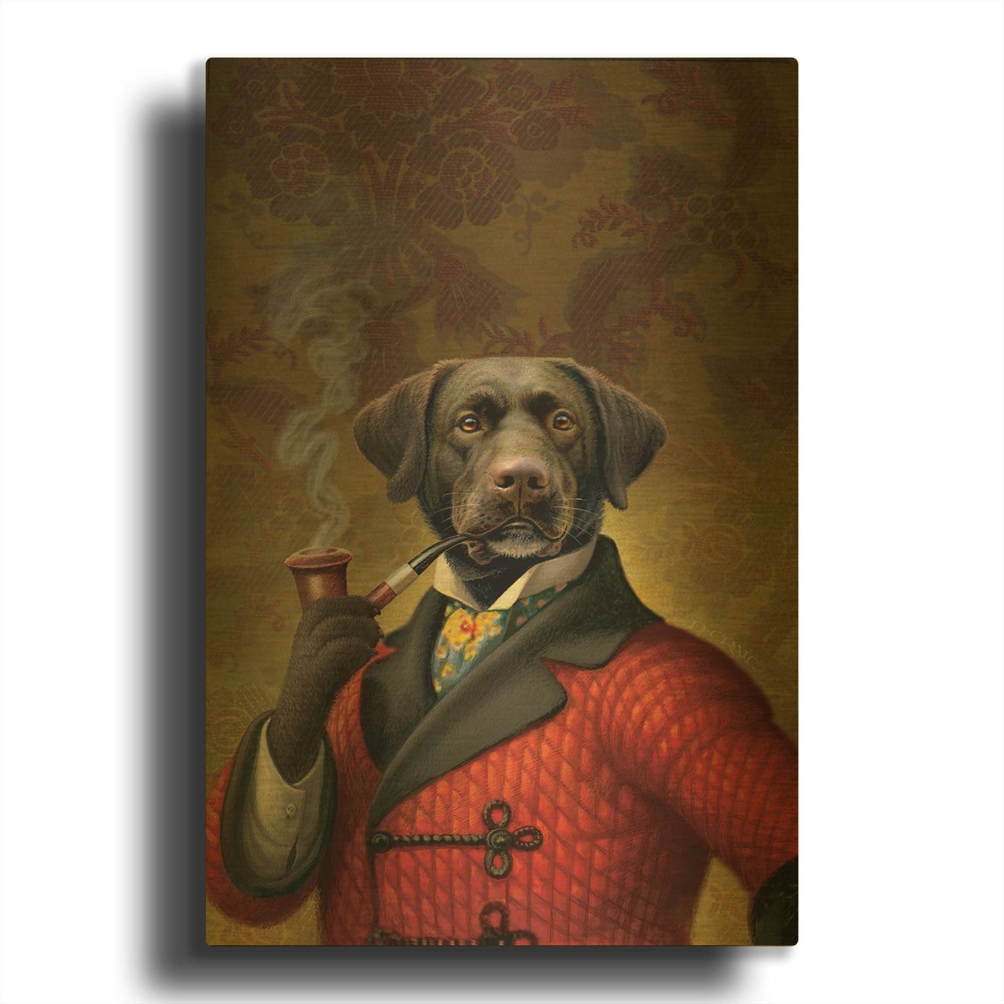 'The Red Beret' By Dan Craig Gold Metal Wall Art
