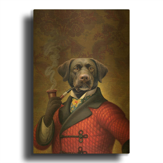 'The Red Beret' By Dan Craig Gold Metal Wall Art