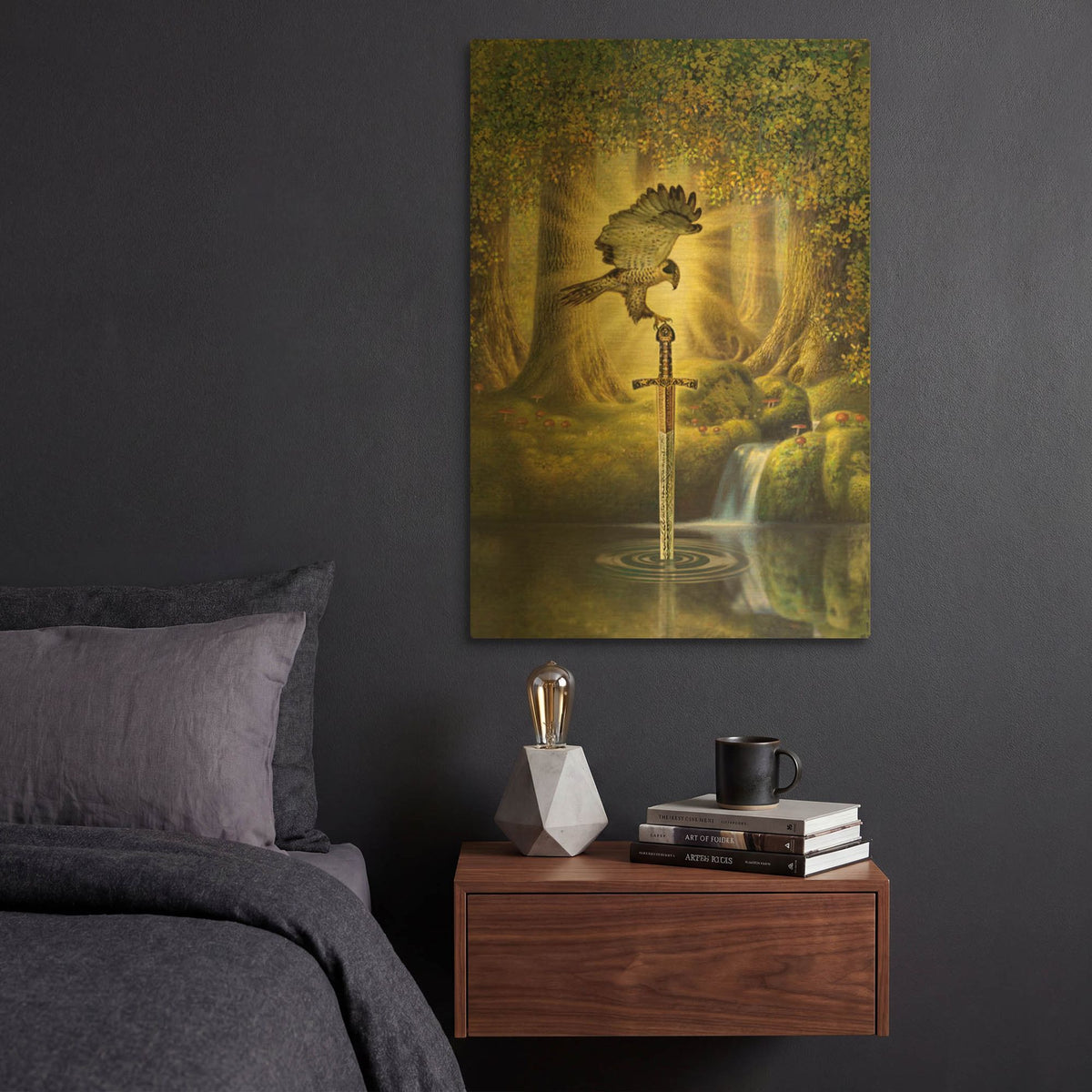 'The Telling Pool' By Dan Craig Gold Metal Wall Art
