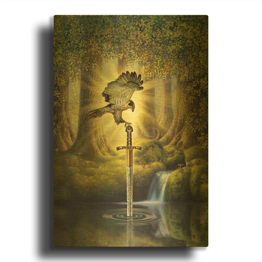 'The Telling Pool' By Dan Craig Gold Metal Wall Art